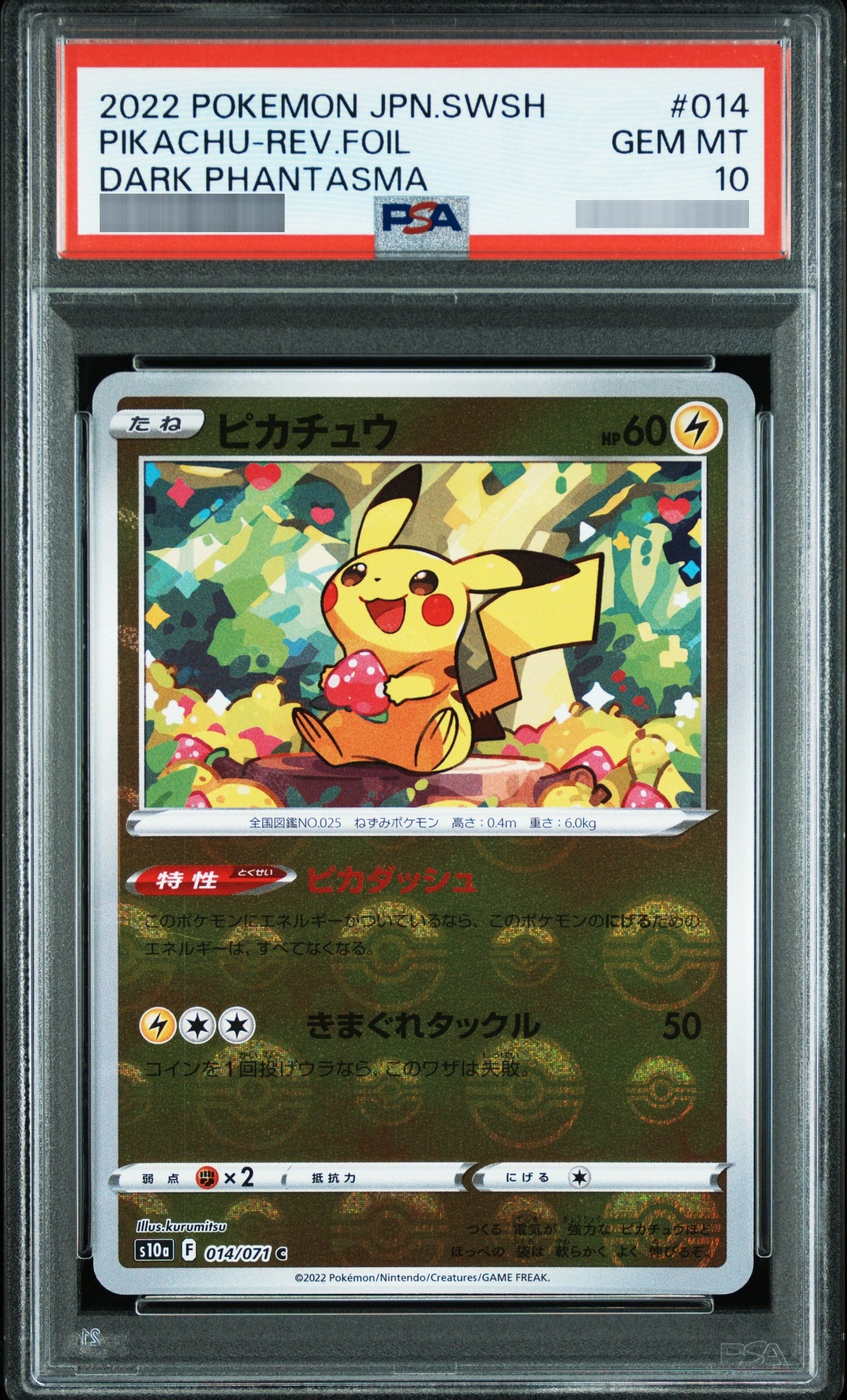【PSA10】ピカチュウ(ミラー)[S10a] C 014/071