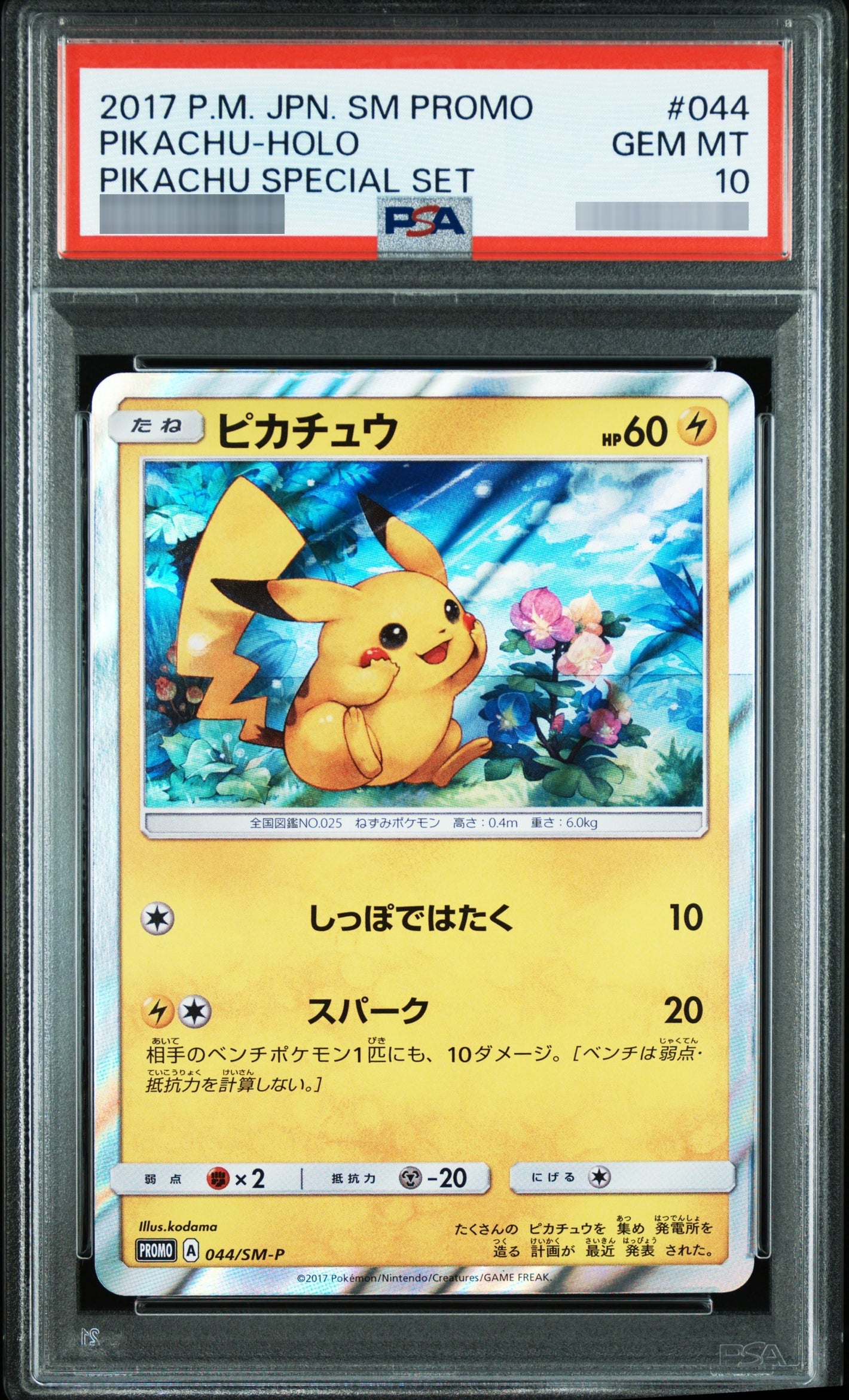 【PSA10】ピカチュウ PROMO 044/SM-P